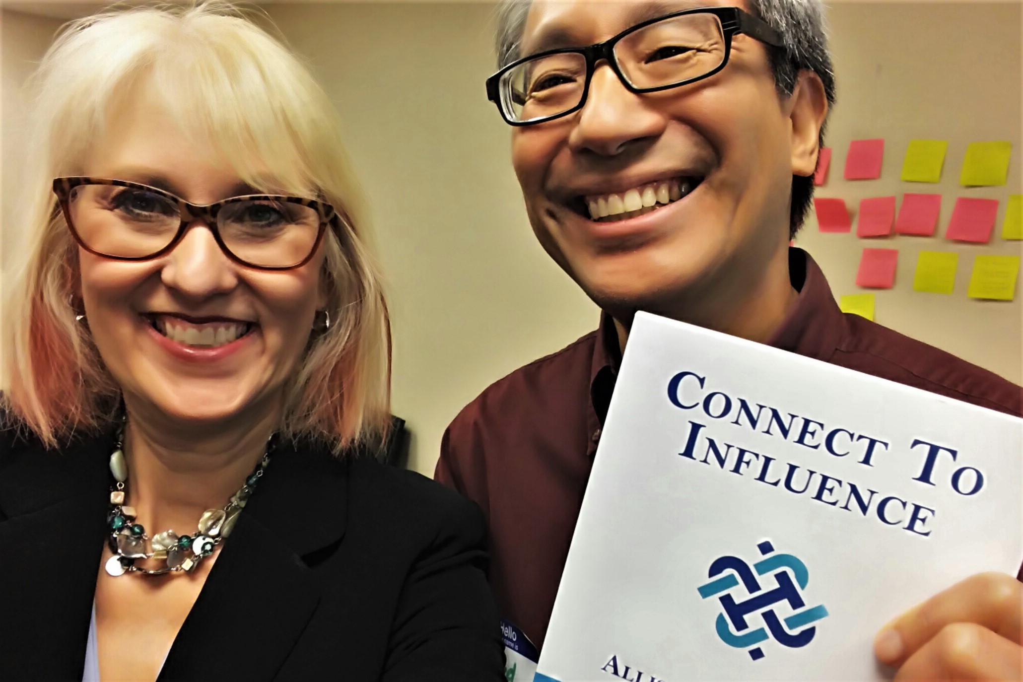 Allison K. Summers with participant in a 'Connect to Influence: The Networking Plus Workshop' 
